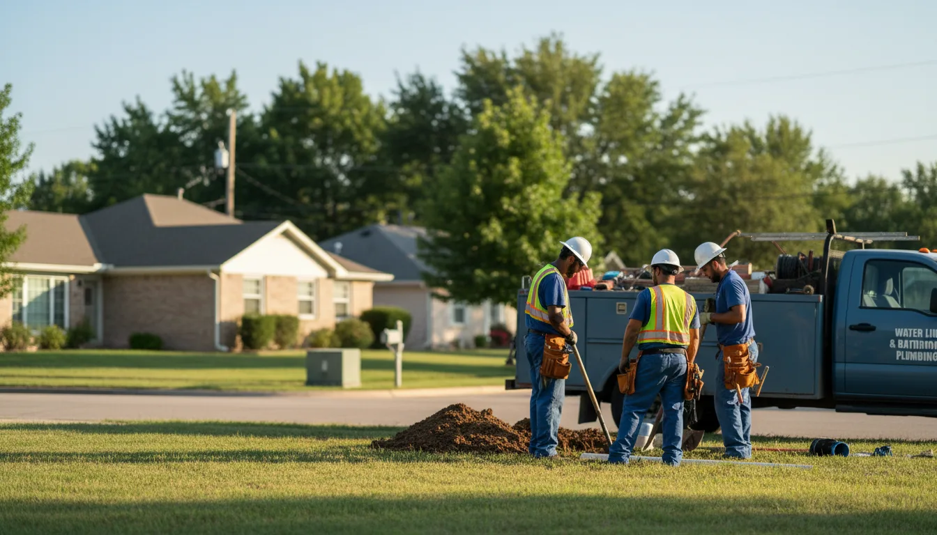Residential water line and bathroom plumbing service in Greenhurst, NY